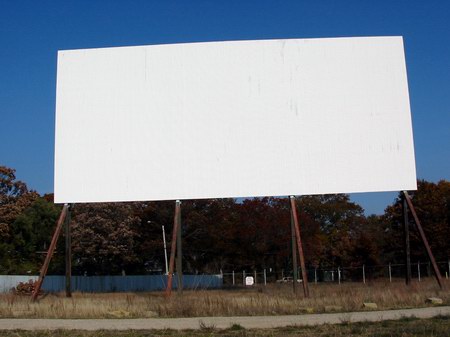 Getty 4 Drive-In Theatre - Different Screen - Photo From Water Winter Wonderland (newer photo)